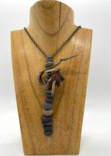 Load image into Gallery viewer, Rock and Driftwood Stack Necklace