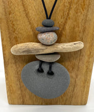 Load image into Gallery viewer, Rock and Driftwood Leather Necklace
