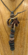 Load image into Gallery viewer, Rock and Driftwood Stack Necklace