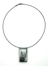 Load image into Gallery viewer, Rectangle grass and rock pendant