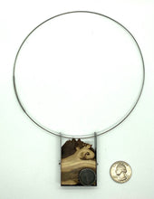 Load image into Gallery viewer, Burl Slice and Rock Pendant