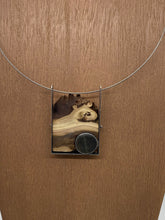 Load image into Gallery viewer, Burl Slice and Rock Pendant