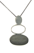 Load image into Gallery viewer, Silver and Rock Stack Necklace