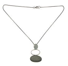 Load image into Gallery viewer, Silver and Rock Stack Necklace