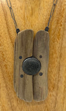 Load image into Gallery viewer, Rock and driftwood riveted necklace