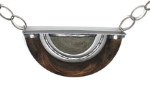 Load image into Gallery viewer, Wood & Rock 1/2 Circle Necklace