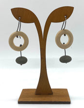 Load image into Gallery viewer, Wood Circle Rock Earrings