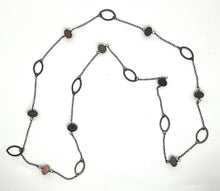 Load image into Gallery viewer, Long Leaf and Rock Necklace