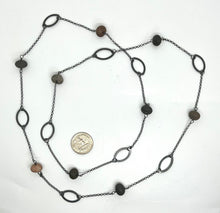 Load image into Gallery viewer, Long Leaf and Rock Necklace