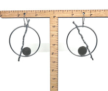 Load image into Gallery viewer, Twig and Rock Hoop Earrings