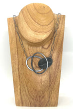 Load image into Gallery viewer, Layered Ovals and Rock Necklace