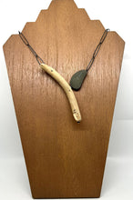 Load image into Gallery viewer, Rock and driftwood V necklace