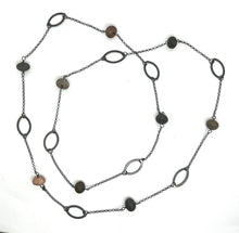 Load image into Gallery viewer, Long Leaf and Rock Necklace