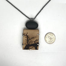 Load image into Gallery viewer, Rock and Lightning Wood necklace