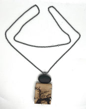 Load image into Gallery viewer, Rock and Lightning Wood necklace