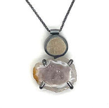 Load image into Gallery viewer, Rock and Geode necklace