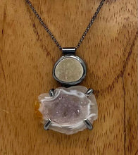 Load image into Gallery viewer, Rock and Geode necklace