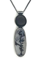 Load image into Gallery viewer, Rock and Dendritic Agate Bezel Set Necklace