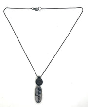 Load image into Gallery viewer, Rock and Dendritic Agate Bezel Set Necklace