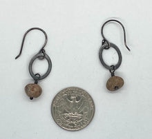 Load image into Gallery viewer, Flattened Circle Rock Earrings

