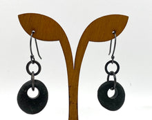 Load image into Gallery viewer, Rock Earrings with Silver Ring.
