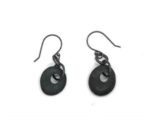 Load image into Gallery viewer, Rock Earrings with Silver Ring.
