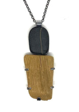Load image into Gallery viewer, Rock and driftwood necklace
