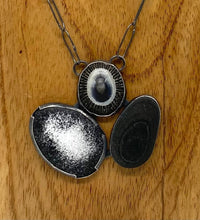 Load image into Gallery viewer, Rock, shell &amp; enamel necklace
