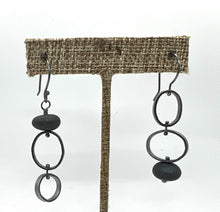 Load image into Gallery viewer, Mis matched rock oval earrings
