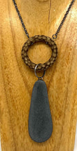 Load image into Gallery viewer, Rock and Wood Bezel Set Necklace
