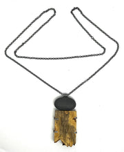 Load image into Gallery viewer, Rock and Buckeye Wood necklace

