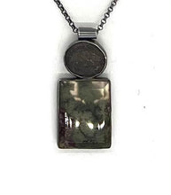 Load image into Gallery viewer, Rock and Moss Agate Bezel Set Necklace
