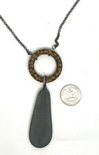 Load image into Gallery viewer, Rock and Wood Bezel Set Necklace
