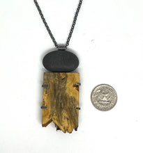 Load image into Gallery viewer, Rock and Buckeye Wood necklace
