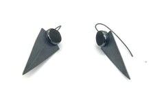 Load image into Gallery viewer, Rock Triangle Leaf Vein Earrings

