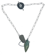 Load image into Gallery viewer, 2 Leaf Rock and Gary Green Jasper Necklace
