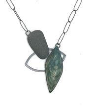 Load image into Gallery viewer, 2 Leaf Rock and Gary Green Jasper Necklace
