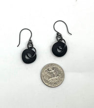Load image into Gallery viewer, Rock Earrings with Silver Ring.
