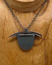 Load image into Gallery viewer, Curved Stick and Stone Necklace
