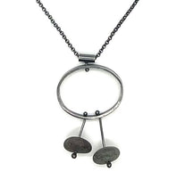 Load image into Gallery viewer, Oval with 2 Rocks Necklace
