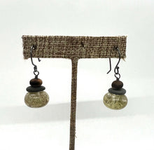 Load image into Gallery viewer, Stacked Rock and Lichen Earrings
