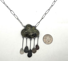 Load image into Gallery viewer, Lichen Resin Cloud and Rock Necklace
