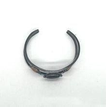 Load image into Gallery viewer, Domed Rock Gold Leaf Cuff Bracelet
