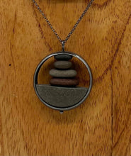Load image into Gallery viewer, Stack of Rocks in Silver Circle
