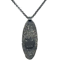 Load image into Gallery viewer, Silver Dust Prong Set Rock Necklace
