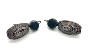 Fordite and Rock Earrings