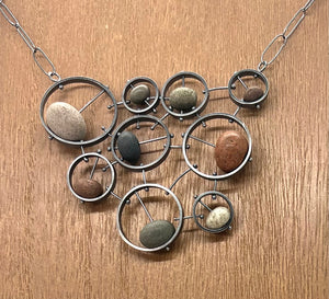 Circle Cluster Rock Necklace