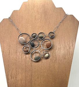 Circle Cluster Rock Necklace