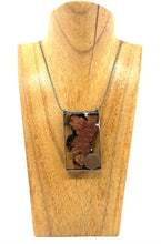 Load image into Gallery viewer, Wood Slice and Rock Pendant
