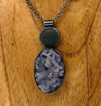 Load image into Gallery viewer, Rock and Grape Agate Bezel Set Necklace
